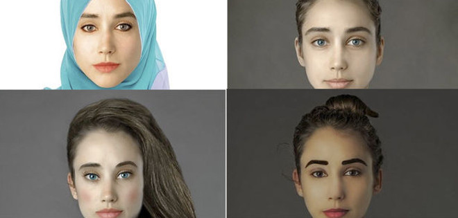 Un proyecto utiliza photoshop para mostrar la belleza según cada país