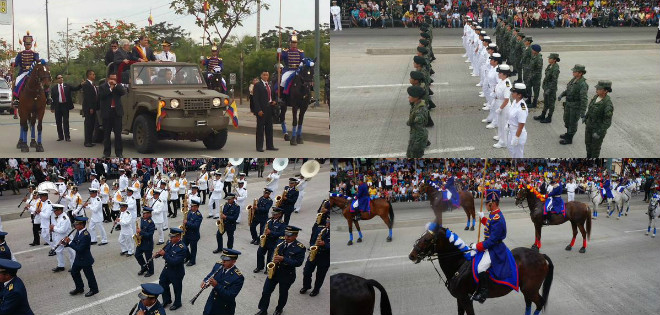 Fuerzas Armadas rindió homenaje a Guayaquil con desfile cívico-militar