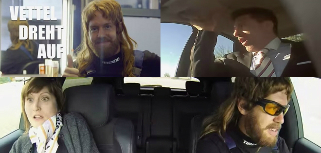 (VIDEO) Vettel se hace pasar por mecánico y asusta a sus clientes
