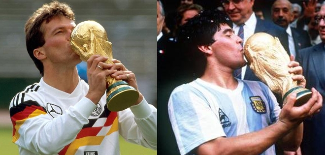 La Argentina de Maradona y la Alemania de Matthaus: una final a cada lado