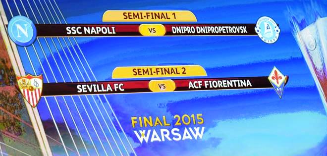 Nápoles-Dnipro y Sevilla-Fiorentina, semifinales
