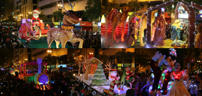 (Fotos) Guayaquil se pintó de Navidad y fantasía con desfile