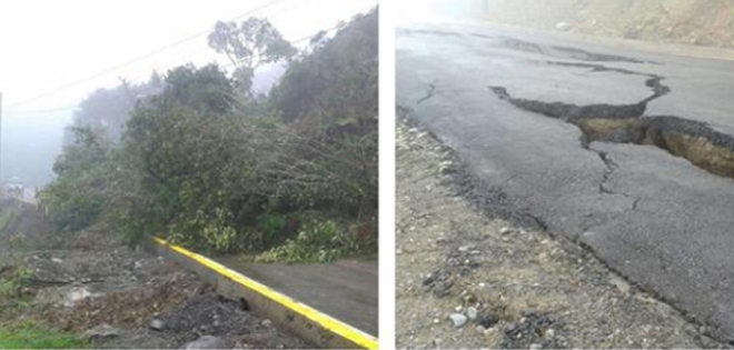 Lluvias causan deslaves y cierre de vías en Tungurahua