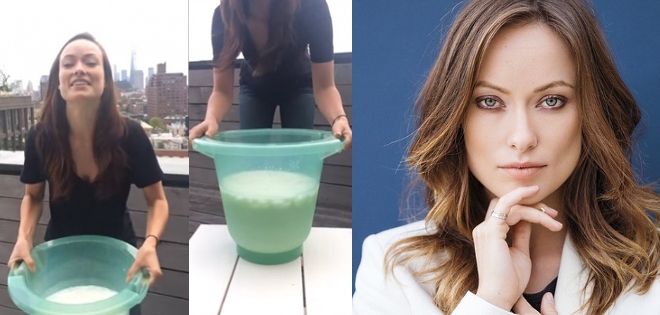 (VIDEO) Olivia Wilde utiliza su leche materna para el Ice Bucket Challenge