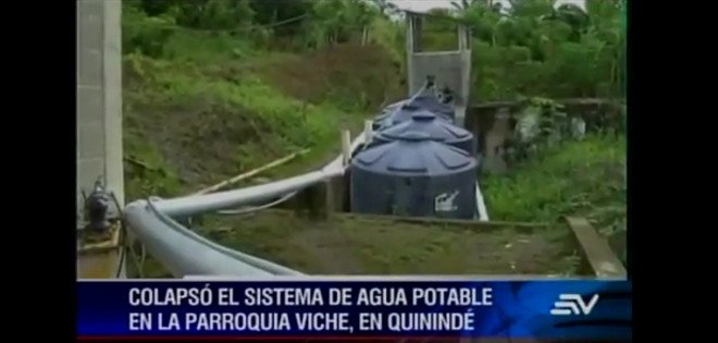 A causa de las lluvias 6 mil habitantes de una parroquia de Quinindé no tienen agua