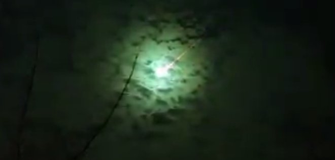 Supuesto meteorito iluminó de verde el cielo de Argentina