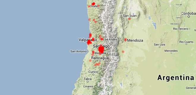 Sismo de 6,5 grados sacude centro de Chile y provoca cortes de luz