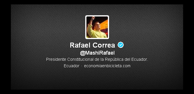 El presidente Correa reconoce un ataque a su cuenta de Twitter