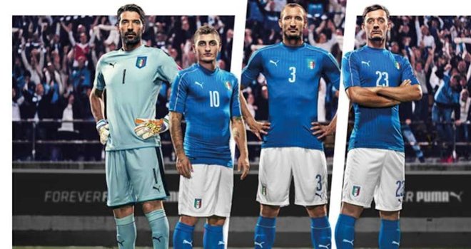 Italia presenta su camiseta para la Eurocopa 2016