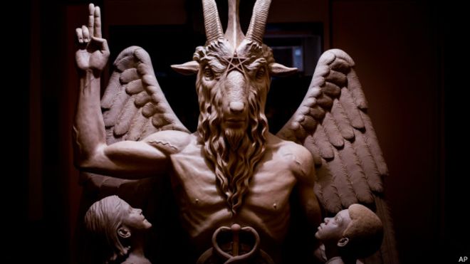 Estados Unidos: la escultura del diablo que develaron en Detroit