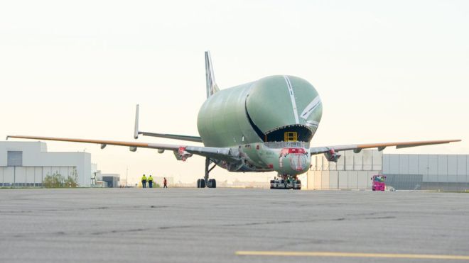 Cómo es el nuevo avión de carga de Airbus que parece ballena