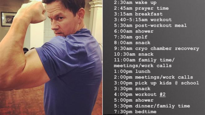 La extenuante rutina diaria del actor Mark Wahlberg para mantenerse en forma