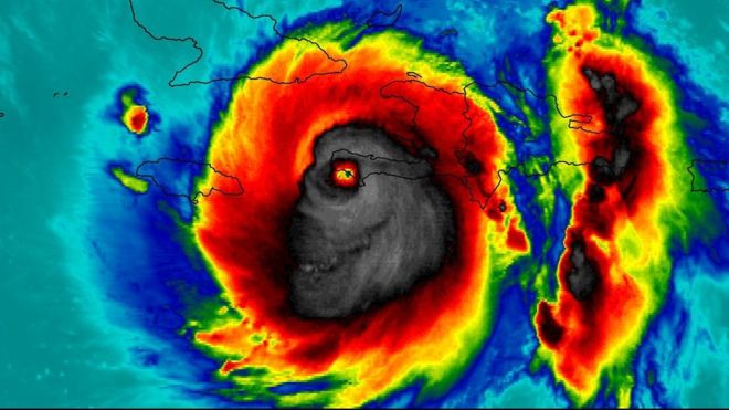 La &quot;terrorífica&quot; imagen del huracán Matthew tomada desde el espacio que se volvió viral