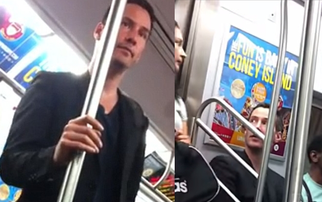 (VIDEO) Keanu Reeves cede su asiento del metro a una mujer