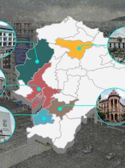 La composición fotográfica de las diferentes municipalidades que hay en el país.