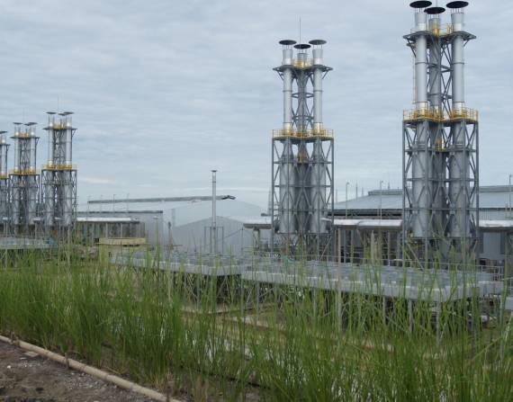 La Central Termoeléctrica Jaramijó es la más grande de Manabí y una de las más grandes del país.