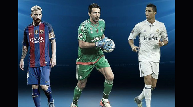 Cristiano, Messi y Buffon disputan premio a mejor jugador de la UEFA