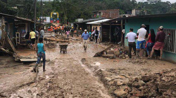 Más de 10.000 familias afectadas por lluvias en el suroeste de Colombia