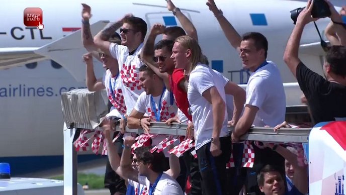 Los seleccionados de Croacia regresaron a su país