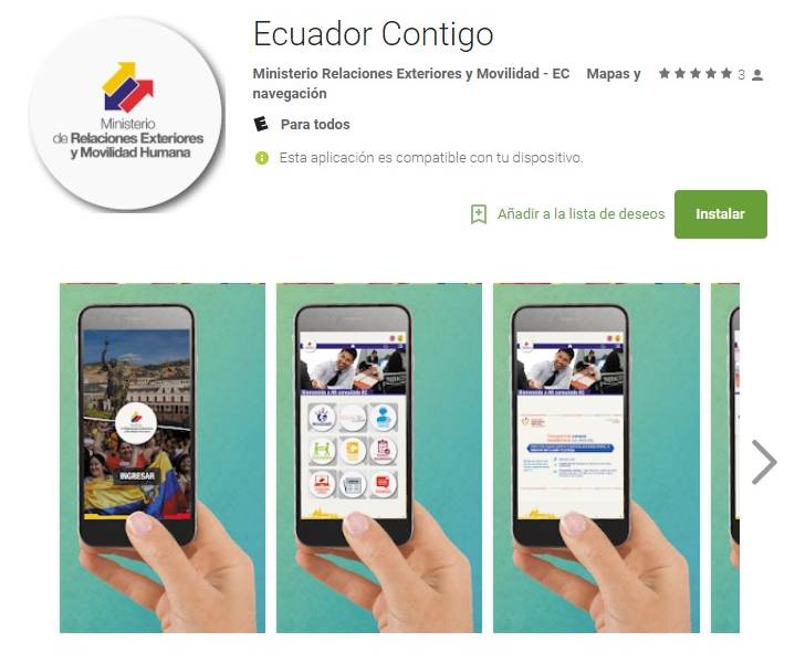 Presentan aplicación con datos de consulados de Ecuador