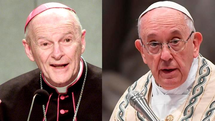 Papa ordena reclusión de cardenal estadounidense