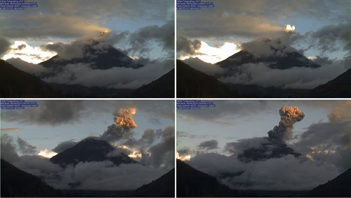 Actividad del Tungurahua se mantiene entre moderada y alta