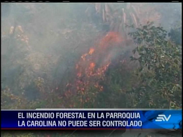 Incendio forestal en Ibarra se propaga hacia las montañas