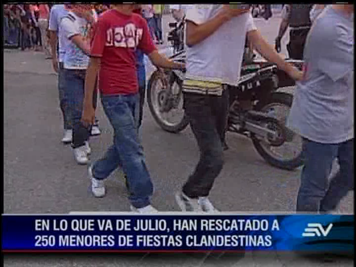 260 adolescentes han sido rescatados de fiestas clandestinas en Guayas
