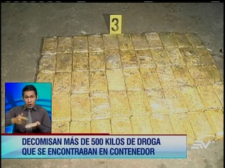 Decomisan cerca de 500 kilos de droga en contenedor de madera
