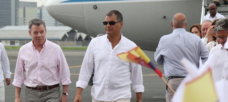 Presidentes de Ecuador y Colombia analizan 6 ejes en el V gabinete binacional