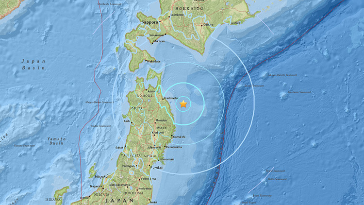 Sismo de magnitud 5,9 sacude costas de Japón