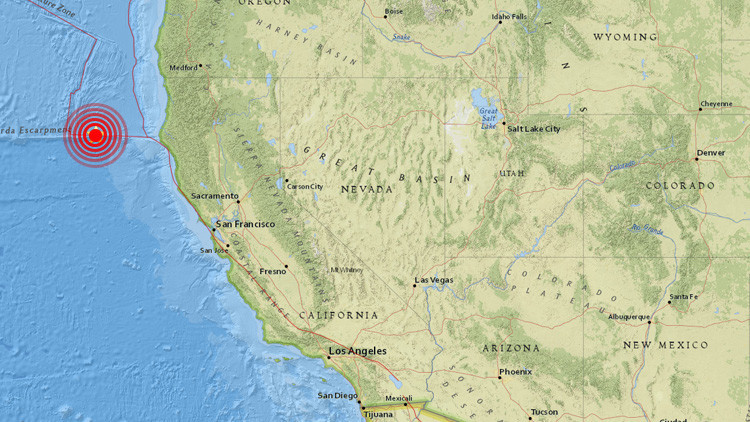 Sismo sacude costa del norte de California, según Servicio Geológico de EE.UU.