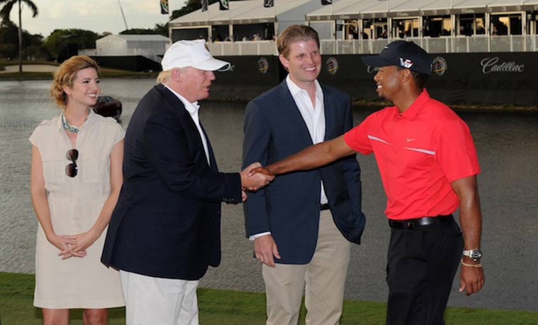 Tiger Woods y Donald Trump jugaron golf en Palm Beach