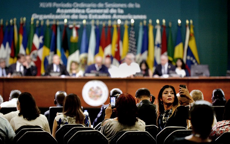 Asamblea General de la OEA descarta resolución sobre crisis en Venezuela