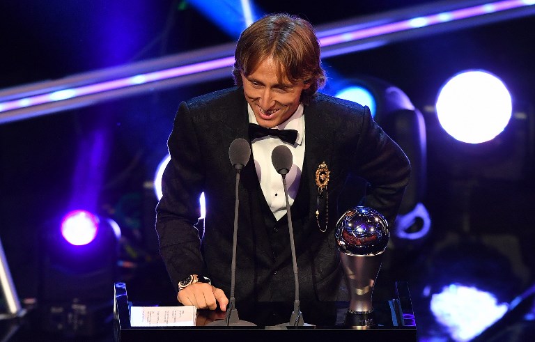 Luka Modric recibe premio The Best a mejor jugador del año