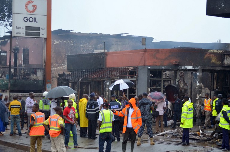 Más de 90 muertos en el incendio de una gasolinera en Ghana