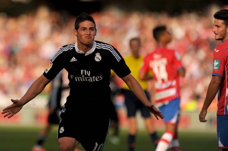 Real Madrid golea 4-0 en Granada con &#039;doblete&#039; de James Rodríguez