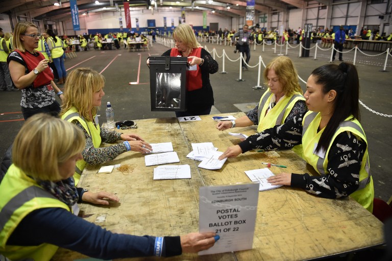 Cierran los centros de votación y comienza el recuento en Escocia