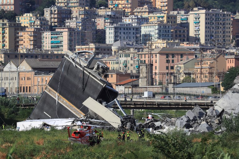 Más de 30 muertos por derrumbe de puente en Italia