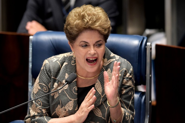 Rousseff dice al Senado que Brasil está &quot;a un paso de un golpe de Estado&quot;