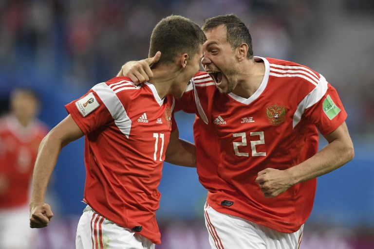 Rusia roza los octavos de final tras vencer a Egipto