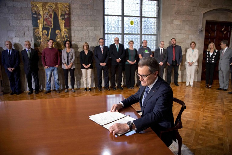 Cataluña se irá a referendo el 9 de noviembre, según su presidente