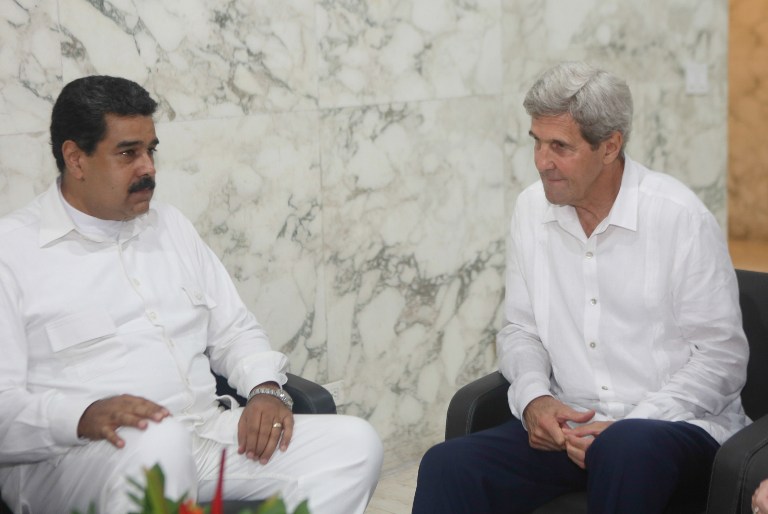 Maduro espera que reunión con Kerry abra nueva era de relaciones Venezuela - EE.UU.