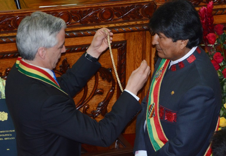 Evo Morales jura tercer mandato con fuerte apoyo y amenaza de crisis