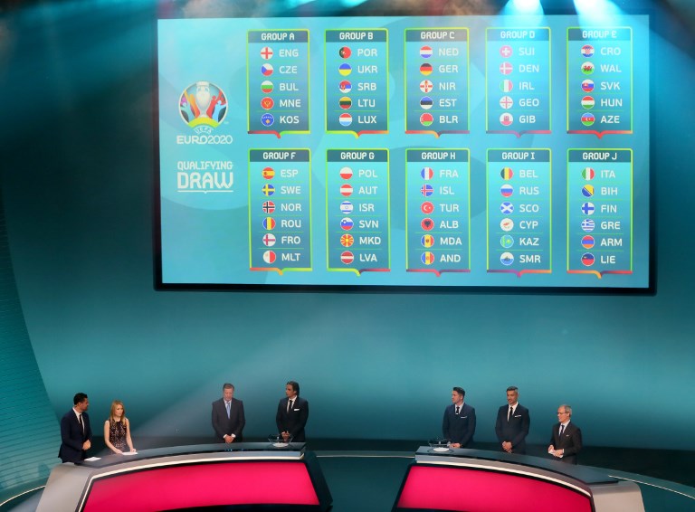 UEFA define los grupos para clasificación a Eurocopa 2020