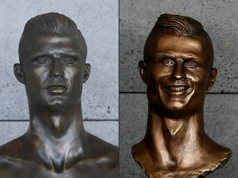 Busto de Cristiano Ronaldo es cambiado en aeropuerto de Madeira
