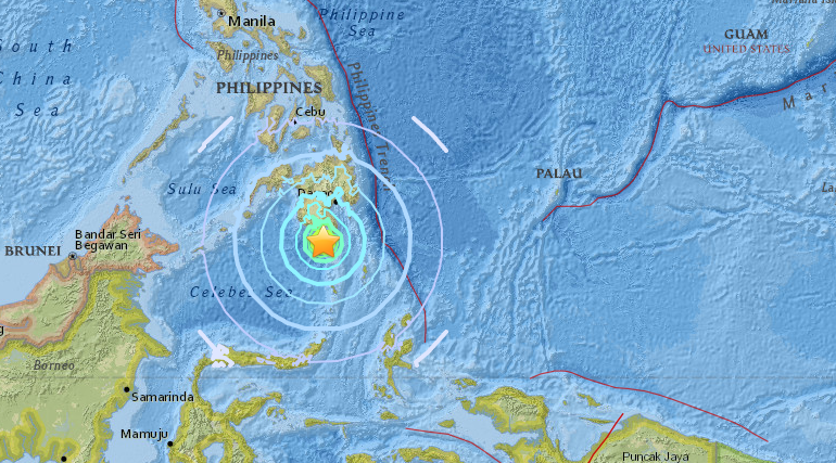 Sismo de magnitud 6,8 sacude sur de Filipinas