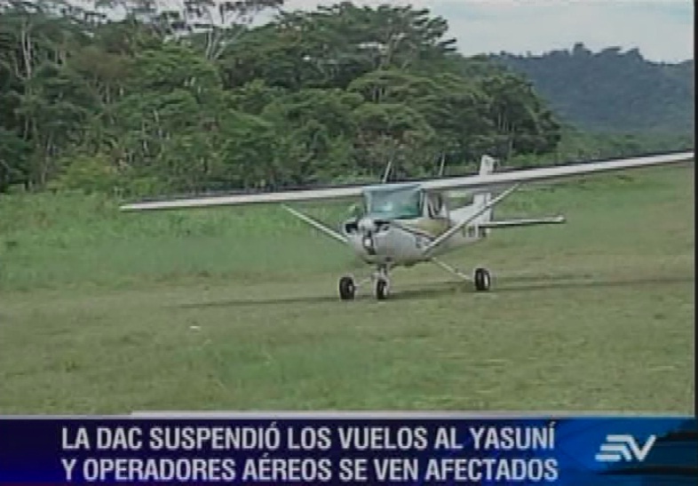 Suspenden vuelos en la zona intangible del Yasuní