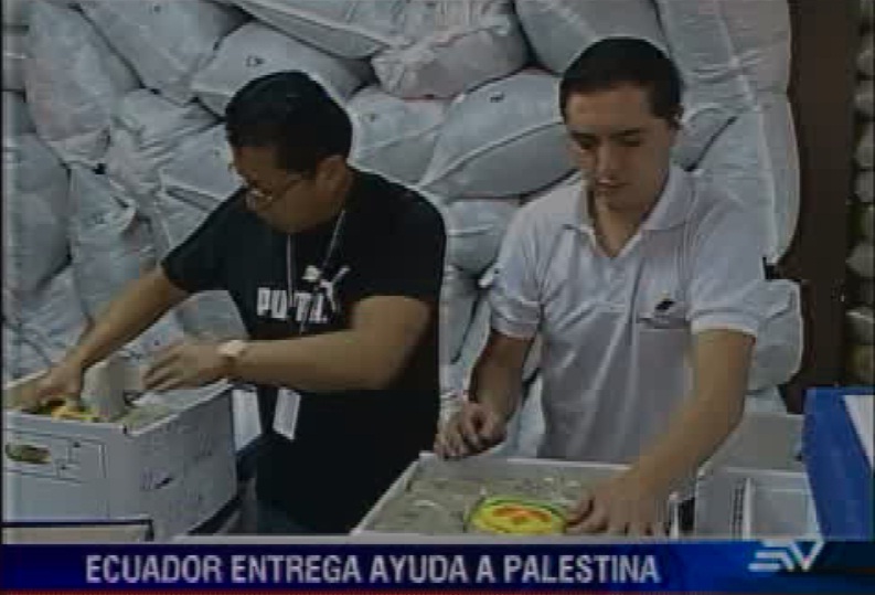 Ecuador enviará 20 toneladas de ayuda humanitaria a Palestina