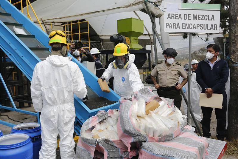 Ecuador ha destruido 462 toneladas de droga en dos años
